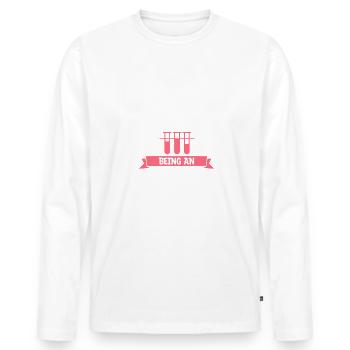 Never Too Tired Being An Epidemiologist - Men's Premium Organic Long Sleeve Shirt - white - Front - Nico (187cm)