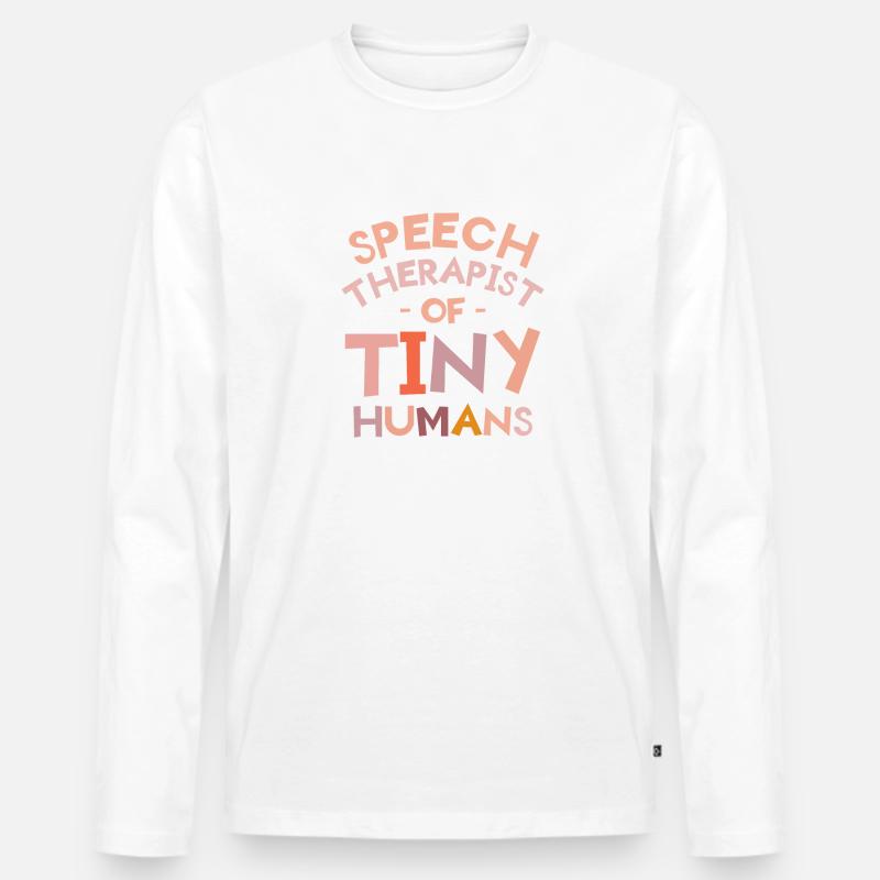 Logopäde der Sprache winziger Menschen - Männer Premium Bio Langarmshirt - undefined