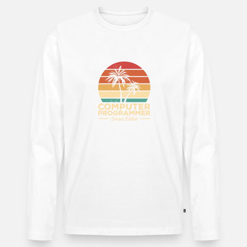 Retro Computer Programmer Special Edition - Men's Premium Organic Long Sleeve Shirt - undefined