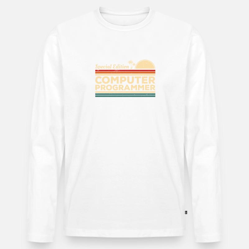 Retro Special Edition Computerprogrammierer - Männer Premium Bio Langarmshirt - undefined