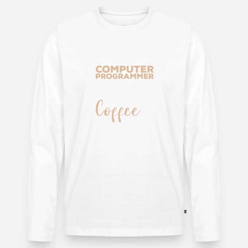Dieser Computerprogrammierer läuft auf Kaffee - Männer Premium Bio Langarmshirt - undefined