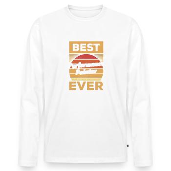 Bester Performance-Maler aller Zeiten - Männer Premium Bio Langarmshirt - Weiß - Vorne - Nico (187cm)