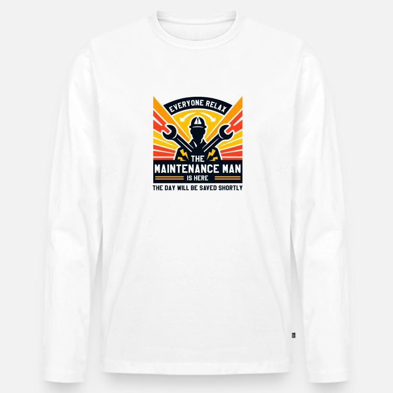 Wartungsmann Wartungstechniker Arbeiter - Männer Premium Bio Langarmshirt - undefined