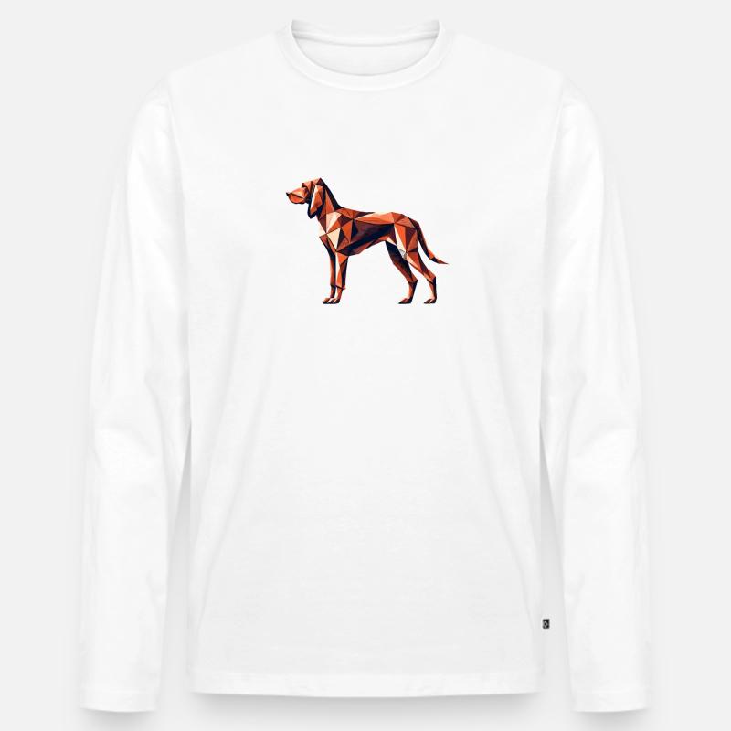 Geometrische Kunst Redbone Coonhound - Männer Premium Bio Langarmshirt - undefined