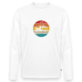 Concrete Mixer Construction Site Mixer Retro Gift - Men's Premium Organic Long Sleeve Shirt - white - Front - Nico (187cm)