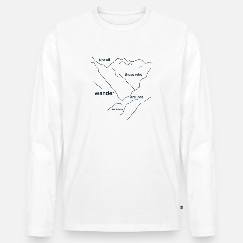 Zitat Tolkien - Männer Premium Bio Langarmshirt - Weiß