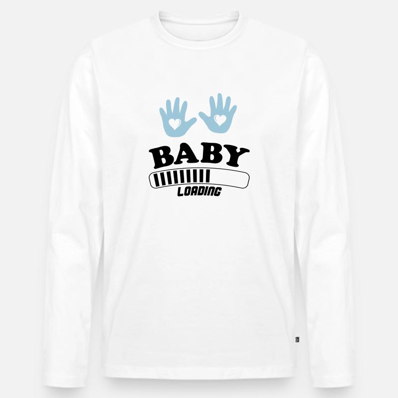 baby loading - Männer Premium Bio Langarmshirt - Weiß