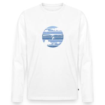 Hang Gliding Air Sport Hang Glider - Men's Premium Organic Long Sleeve Shirt - white - Front - Nico (187cm)