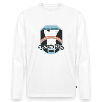 Chutes Victoria - Zimbabwe - T-shirt manches longues Premium bio Homme - blanc - Devant - Nico (187cm)