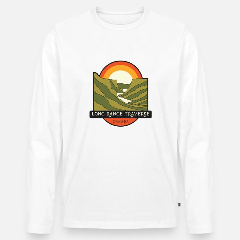 Long Range Traverse – Kanada - Männer Premium Bio Langarmshirt - Weiß