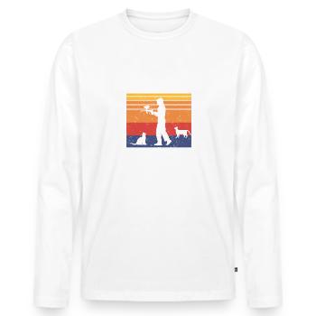 That's What I Do Pet Cats I Play Paintball - Men's Premium Organic Long Sleeve Shirt - white - Front - Nico (187cm)
