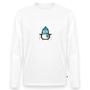 Sex ist schön aber Après Ski ist öfter Skifahrer - Männer Premium Bio Langarmshirt - Weiß - Vorne - Nico (187cm)
