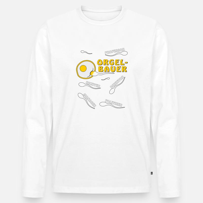 ORGELBAUER - Männer Premium Bio Langarmshirt - Weiß