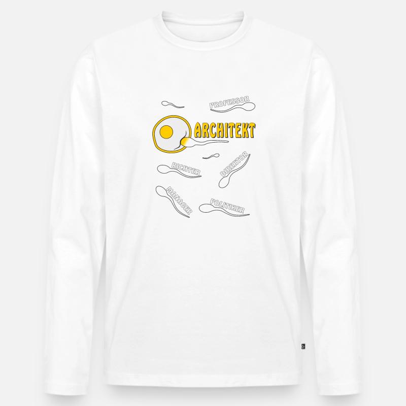ARCHITEKT - Männer Premium Bio Langarmshirt - Weiß
