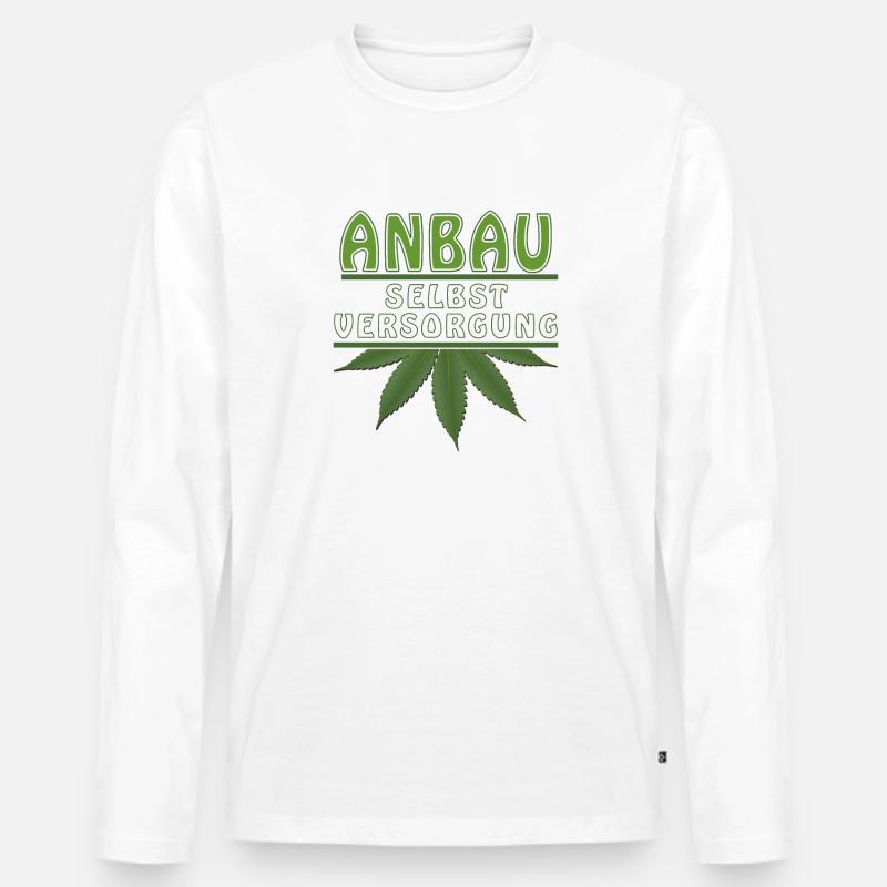 ANBAU SELBSTVERSORGUNG - Männer Premium Bio Langarmshirt - Weiß