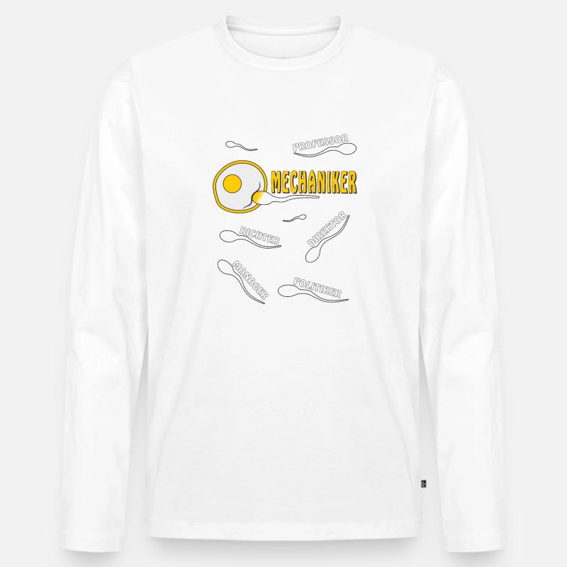 MECHANIKER - Männer Premium Bio Langarmshirt - Weiß