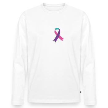 I Won Cancer, Schilddrüsenkrebs - Männer Premium Bio Langarmshirt - Weiß - Vorne - Nico (187cm)