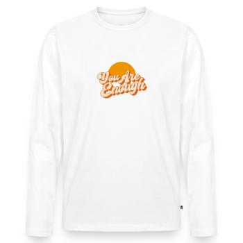 Vous êtes assez, Retro Mental Health - T-shirt manches longues Premium bio Homme - blanc - Devant - Nico (187cm)