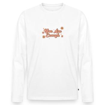 Vous êtes assez, la santé mentale - T-shirt manches longues Premium bio Homme - blanc - Devant - Nico (187cm)