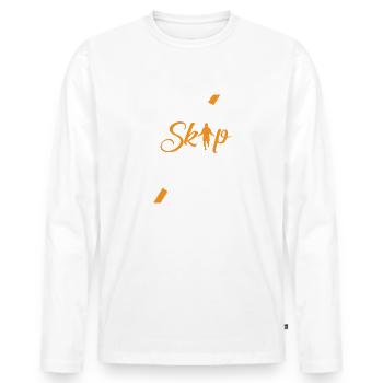 Always Skip Never Quit - Skipping Rope Lovers - Men's Premium Organic Long Sleeve Shirt - white - Front - Nico (187cm)