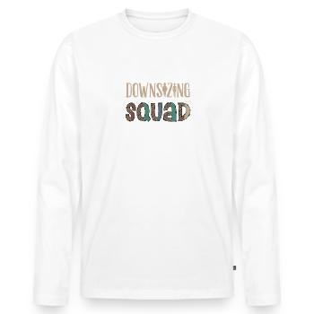 Downsizing Squad, Magenbypass-Operation - Männer Premium Bio Langarmshirt - Weiß - Vorne - Nico (187cm)