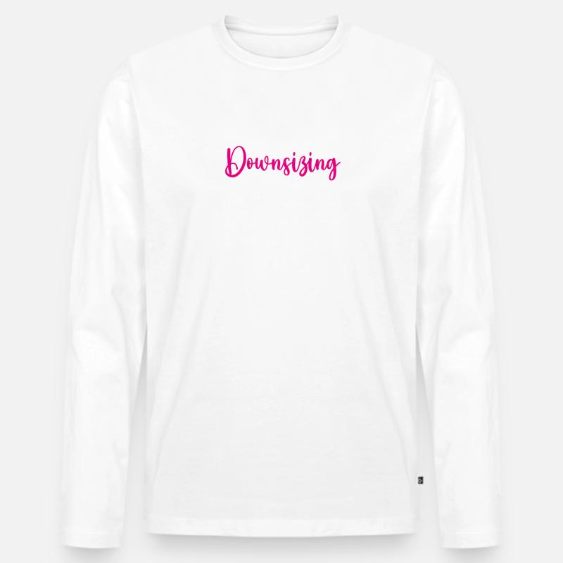 Downsizing Squad, Magenbypass-Operation - Männer Premium Bio Langarmshirt - Weiß