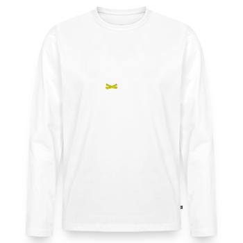 Fier perdant de 90 livres, poids de chirurgie gastrique L - T-shirt manches longues Premium bio Homme - blanc - Devant - Nico (187cm)