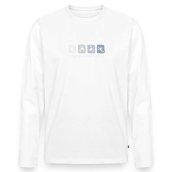 This Is How I Roll, Winter Sport Ski - Männer Premium Bio Langarmshirt - Weiß - Vorne - Nico (187cm)