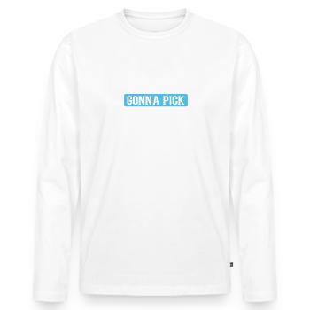 Pickers allant à Pick, Serrurier - T-shirt manches longues Premium bio Homme - blanc - Devant - Nico (187cm)