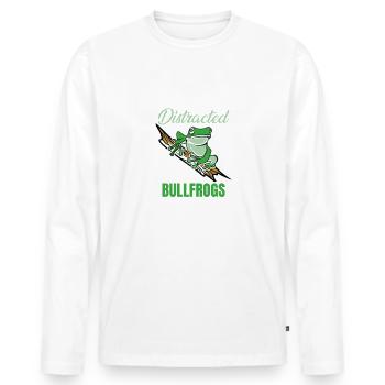 Easily Distracted By Bullfrogs, Frog Hunting - Men's Premium Organic Long Sleeve Shirt - white - Front - Nico (187cm)