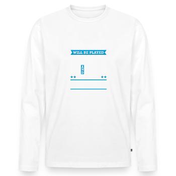 Funny Marching Band Season Trompeter - Männer Premium Bio Langarmshirt - Weiß - Vorne - Nico (187cm)