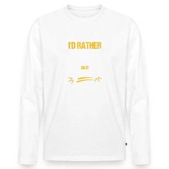 Je préfère le faire moi-même - T-shirt manches longues Premium bio Homme - blanc - Devant - Nico (187cm)