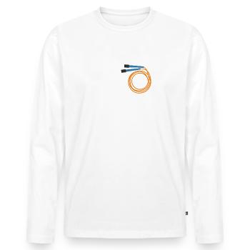 Love Jump Rope - Men's Premium Organic Long Sleeve Shirt - white - Front - Nico (187cm)