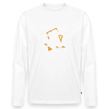 Never Underestimate An Old Man With Tractor Bauer - Männer Premium Bio Langarmshirt - Weiß - Vorne - Nico (187cm)