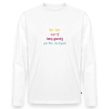 Future speech therapist speech therapist - Men's Premium Organic Long Sleeve Shirt - white - Front - Nico (187cm)