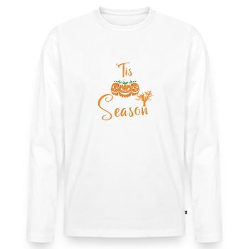 Tis The Season, costume de citrouille d’Halloween - T-shirt manches longues Premium bio Homme - blanc - Devant - Nico (187cm)