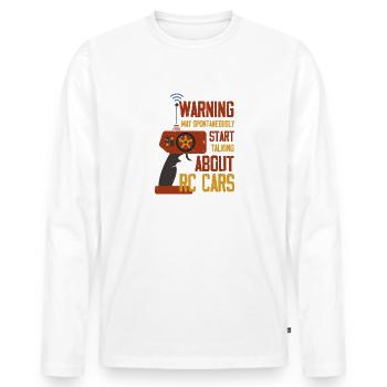 Que Spontaneoulsy commence à parler de voitures RC - T-shirt manches longues Premium bio Homme - blanc - Devant - Nico (187cm)