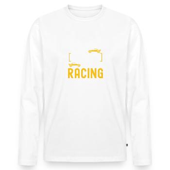 Prévisions du week-end 100% de chances de course de voitures RC - T-shirt manches longues Premium bio Homme - blanc - Devant - Nico (187cm)