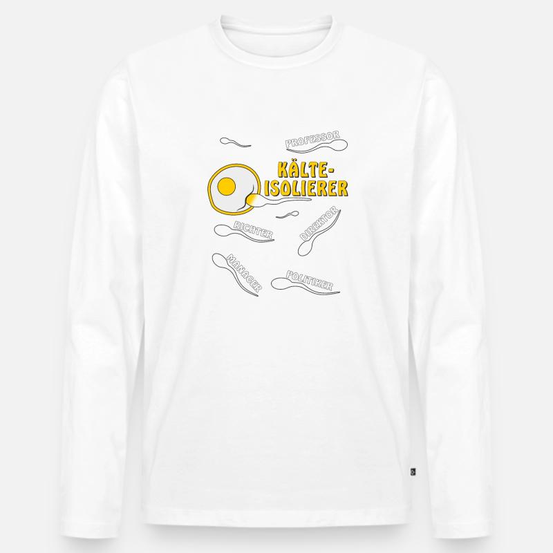 KÄLTEISOLIERER - Männer Premium Bio Langarmshirt - Weiß