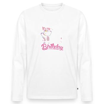 5e anniversaire Enfants Licorne Toodler Five - T-shirt manches longues Premium bio Homme - blanc - Devant - Nico (187cm)