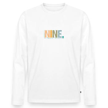 9th Birthday Kids Nine Birthday - Men's Premium Organic Long Sleeve Shirt - white - Front - Nico (187cm)