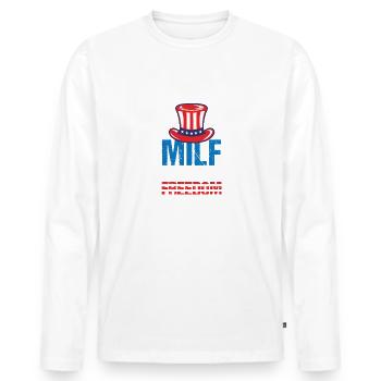 USA Hat Freedom Flag - Männer Premium Bio Langarmshirt - Weiß - Vorne - Nico (187cm)