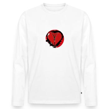 I'm So Tough A Broken Heart Operation Open Heart - Men's Premium Organic Long Sleeve Shirt - white - Front - Nico (187cm)