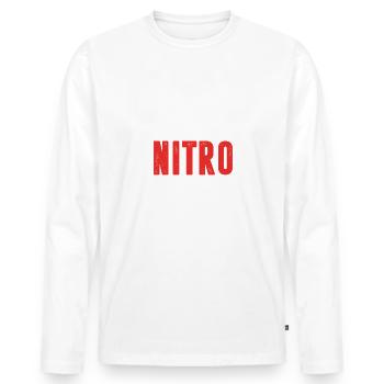 Nitro est pour la course, la course de dragster - T-shirt manches longues Premium bio Homme - blanc - Devant - Nico (187cm)