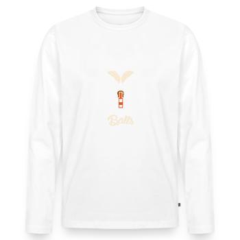 Volleyball Stop Staring Women Boobs - Men's Premium Organic Long Sleeve Shirt - white - Front - Nico (187cm)