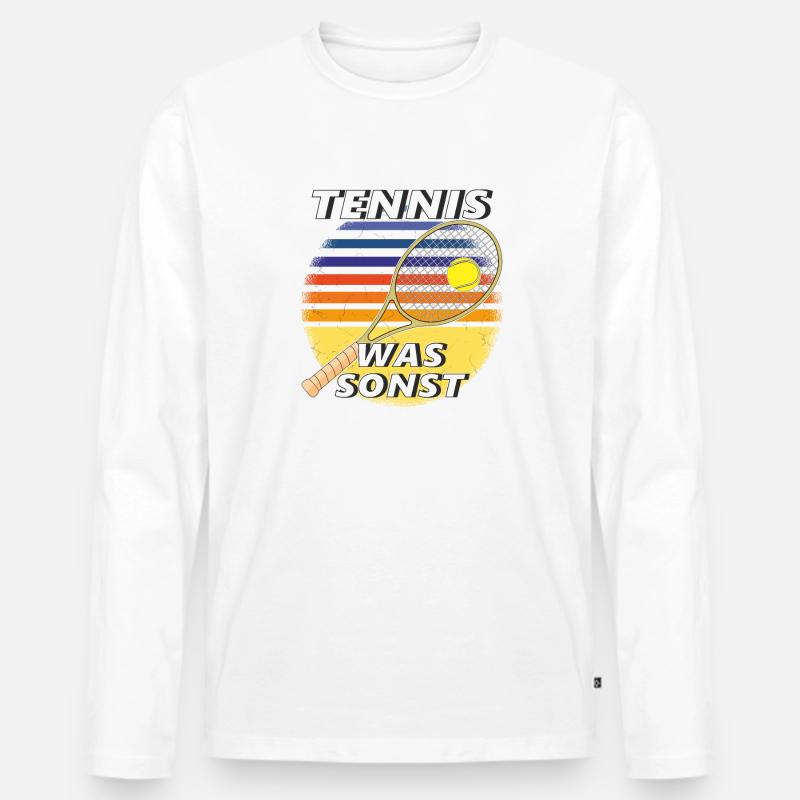 TENNIS WAS SONST - Männer Premium Bio Langarmshirt - Weiß