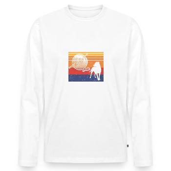 That's What Do Pet Dogs Crochet & Know Things - Men's Premium Organic Long Sleeve Shirt - white - Front - Nico (187cm)