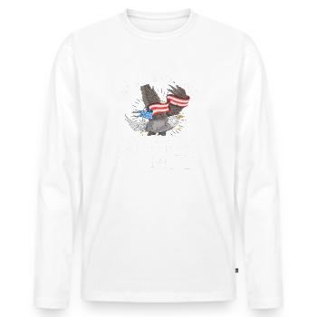 Memorial Day We Will Never Forget Military Vete - Men's Premium Organic Long Sleeve Shirt - white - Front - Nico (187cm)