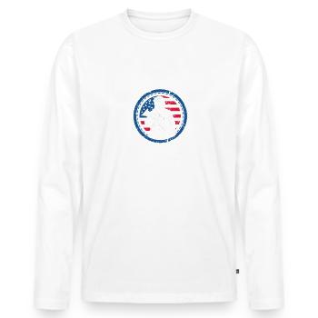 Memorial Day Commemoration of Our Fallen Heroes - Men's Premium Organic Long Sleeve Shirt - white - Front - Nico (187cm)