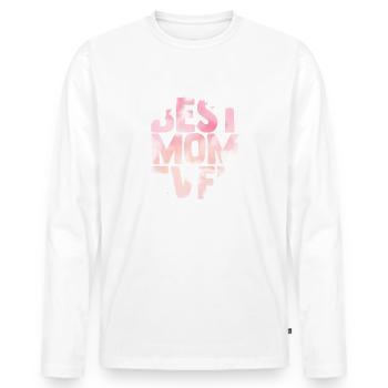 Best Mother Ever Mother's Day - Men's Premium Organic Long Sleeve Shirt - white - Front - Nico (187cm)